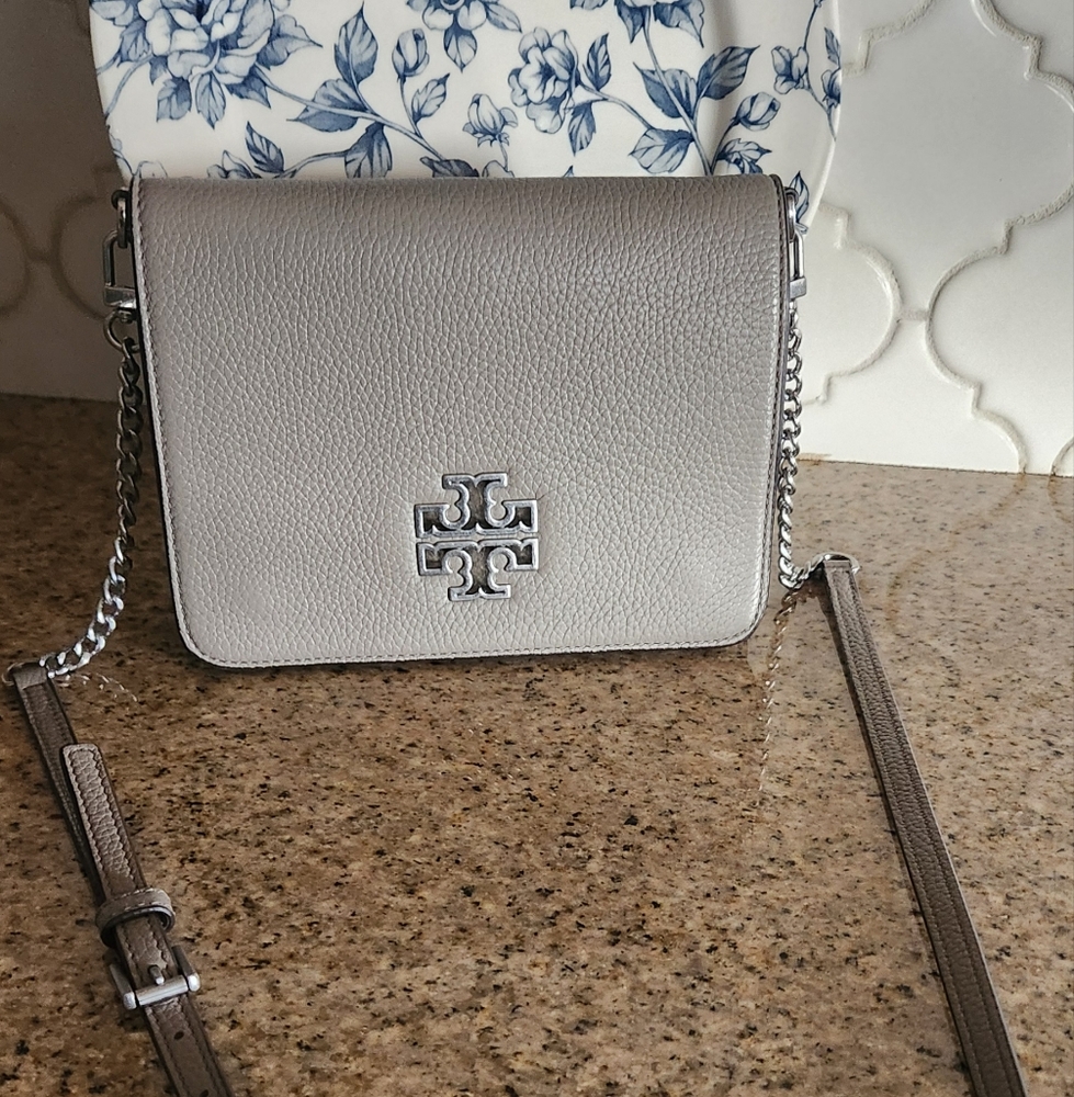 Tory Burch Gray Crossbody Bag-used